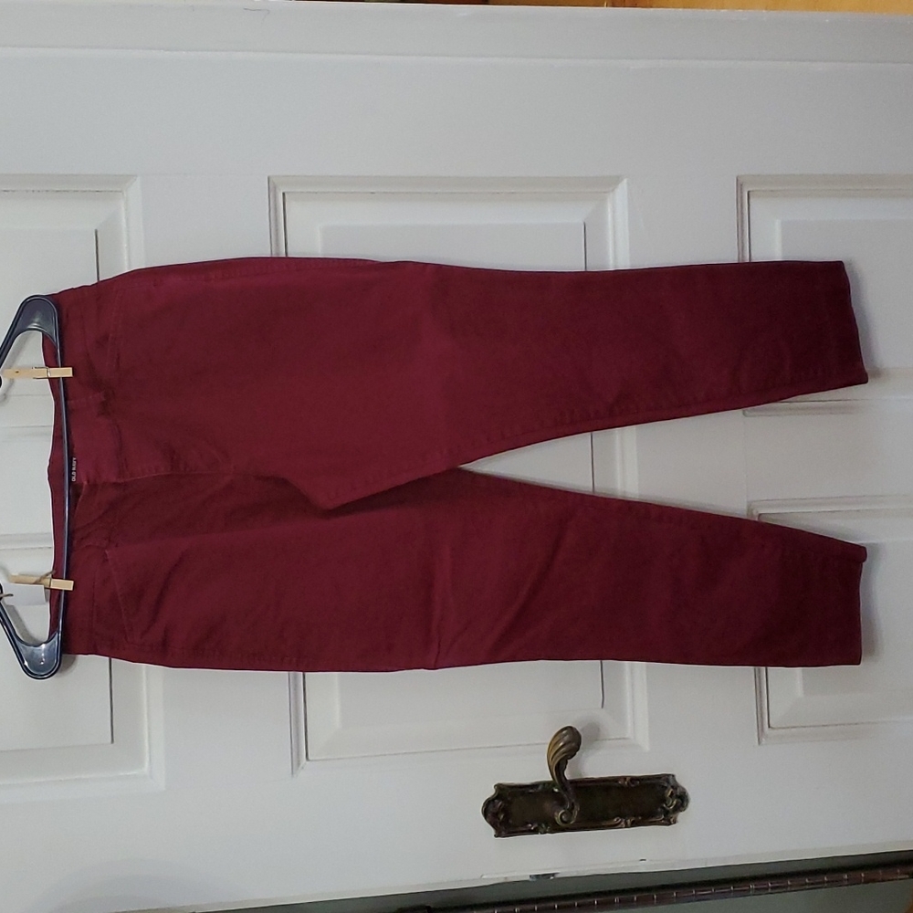 Old Navy Pixie Trousers, Size 12, Burgandy